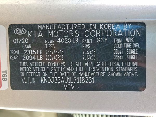 2020 KIA SOUL EX — VINS