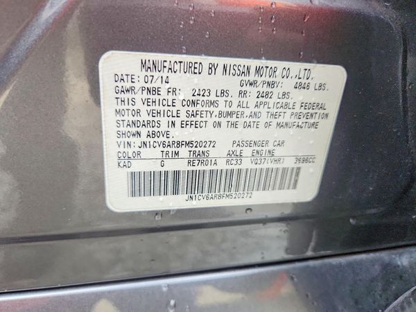 2015 INFINITI Q40 — VINS