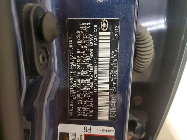 2017 TOYOTA CAMRY LE/SE/XLE/XSE — VINS