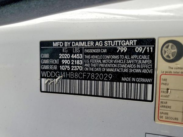 2012 MERCEDES-BENZ C C250 — VINS
