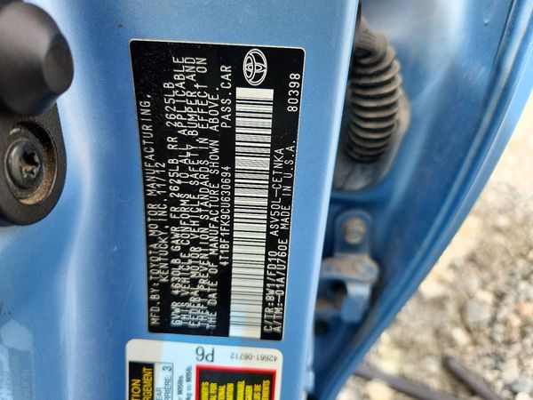 2012 TOYOTA CAMRY — VINS