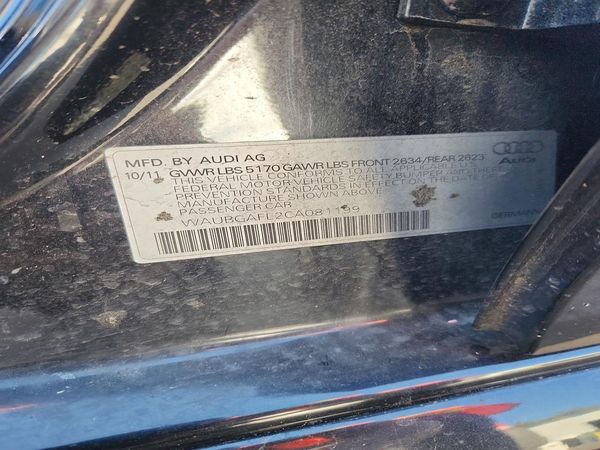 2012 AUDI S4 quattro Premium Plus — VINS