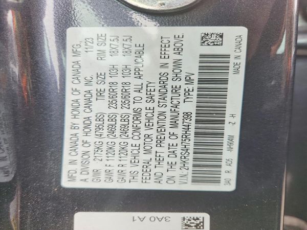 2024 HONDA CR-V EX-L — VINS