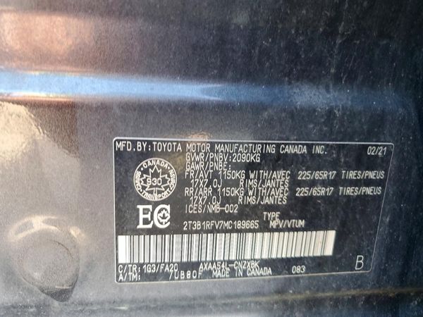 2021 TOYOTA RAV4 XLE Premium HV — VINS