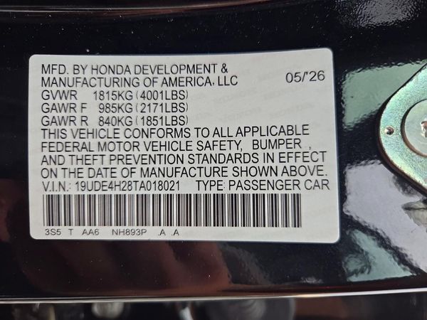 2026 ACURA INTEGRA Base — VINS
