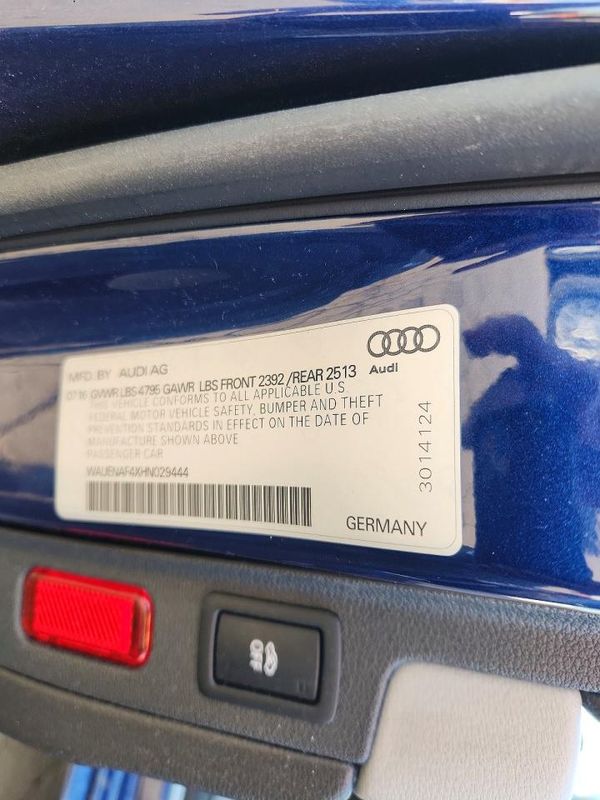 2017 AUDI A4 quattro Premium Plus — VINS