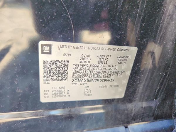 2019 CHEVROLET EQUINOX LS — VINS
