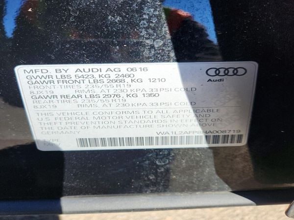 2017 AUDI Q5 quattro Premium Plus — VINS