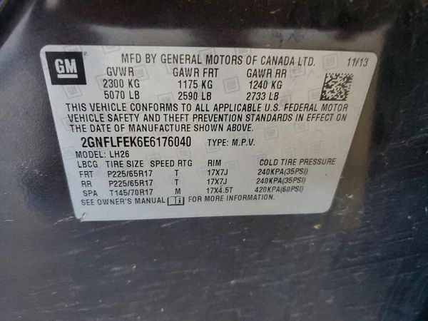 2014 CHEVROLET EQUINOX 1LT — VINS