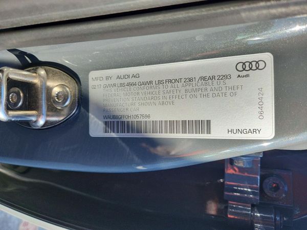 2017 AUDI A3 quattro Premium — VINS