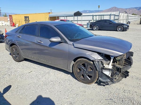2021 HYUNDAI ELANTRA Blue — Passenger 3/4