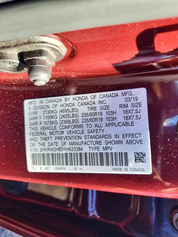 2019 HONDA CRV EX — VINS