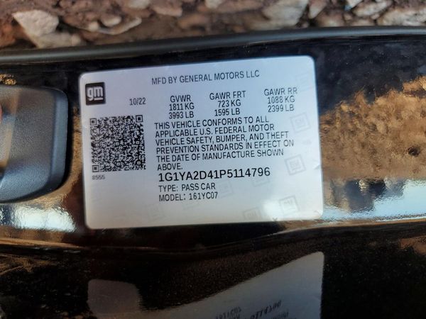 2023 CHEVROLET CORVETTE Standard 1LT — VINS