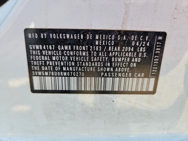 2024 VOLKSWAGEN JETTA S, S (AQ301 Trans) — VINS