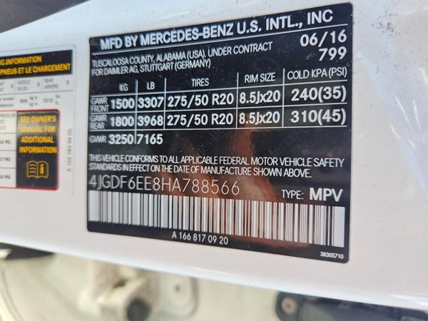 2017 MERCEDES-BENZ GLS-CLASS GLS450-4M — VINS