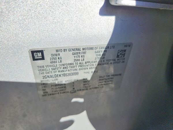 2014 CHEVROLET EQUINOX LTZ — VINS