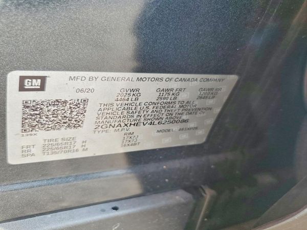 2020 CHEVROLET EQUINOX LS — VINS
