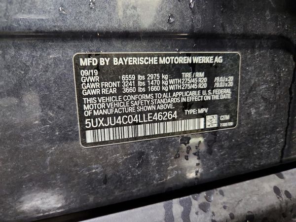 2020 BMW X5 M50i — VINS