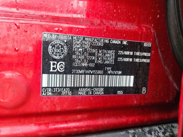 2023 TOYOTA RAV4 Limited — VINS