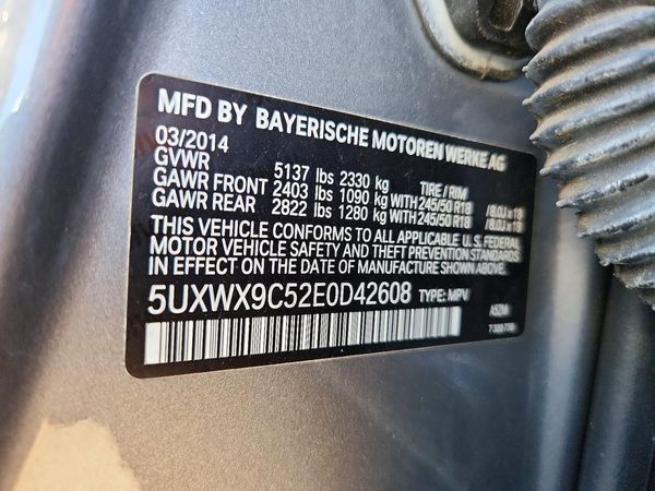 2014 BMW X3 xDrive28i — VINS