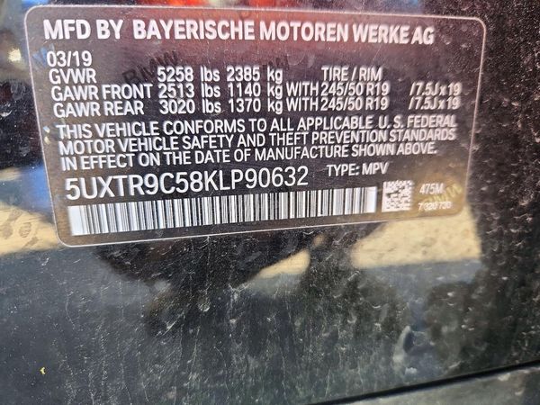 2019 BMW X3 xDrive30i — VINS