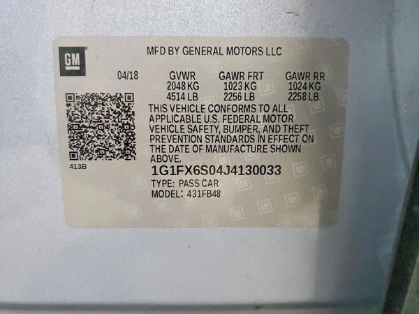2018 CHEVROLET BOLT Premier — VINS
