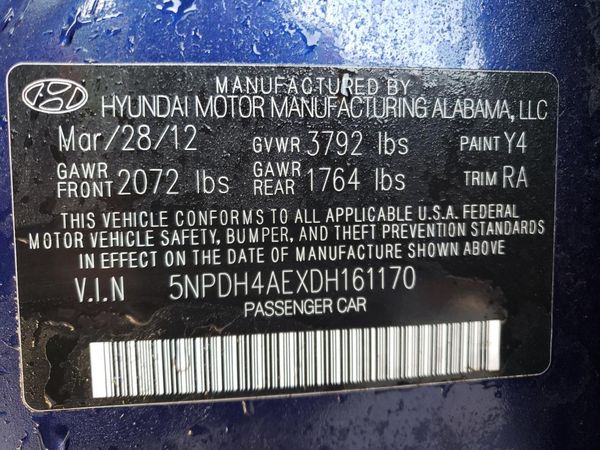 2013 HYUNDAI ELANTRA