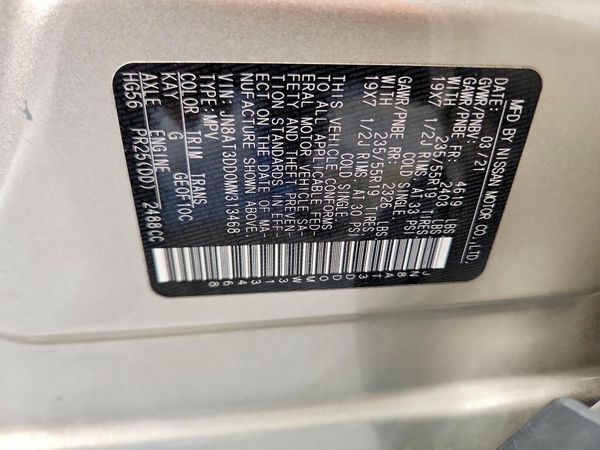 2021 NISSAN ROGUE PLATINUM — VINS