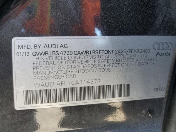 2012 AUDI A4 Premium Plus — VINS