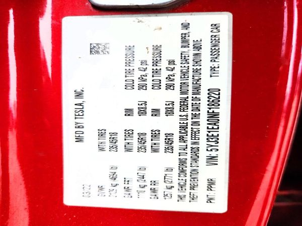 2022 TESLA MODEL 3 — VINS