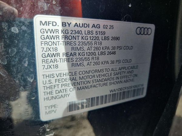 2025 AUDI Q3 S Line quattro Premium — VINS