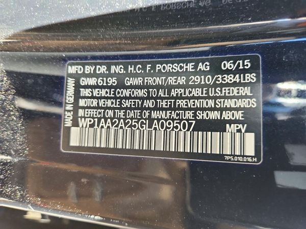 2016 PORSCHE CAYENNE — VINS