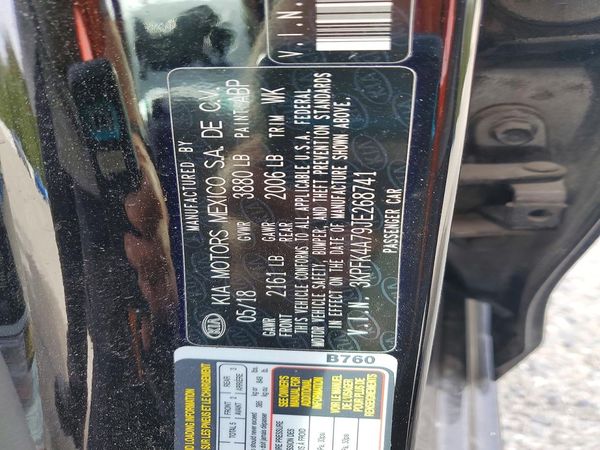 2018 KIA FORTE LX Base — VINS