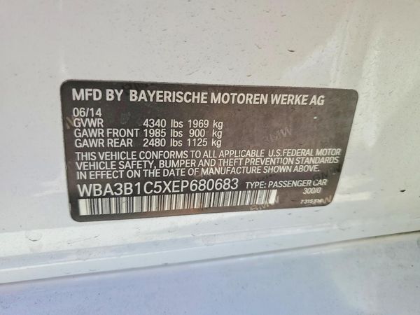 2014 BMW 320 SA — VINS