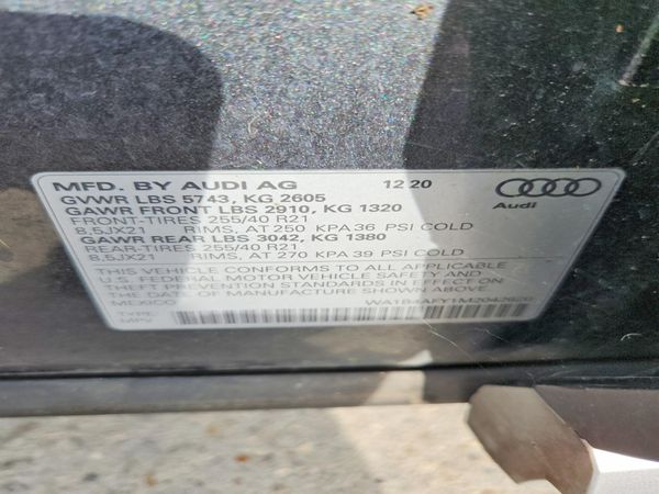 2021 AUDI SQ5 quattro Premium Plus — VINS
