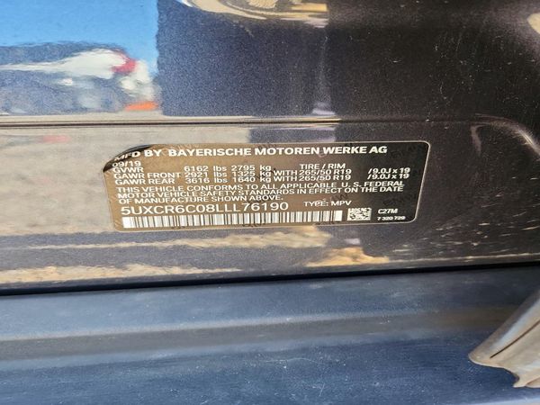 2020 BMW X5 xDrive40i — VINS