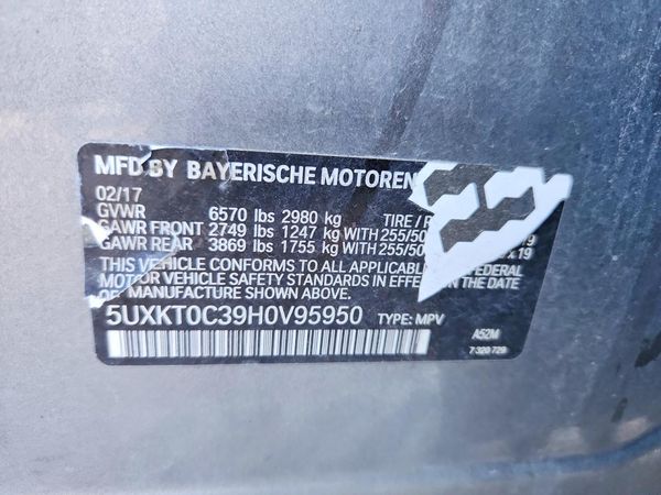 2017 BMW X5 xDrive40e — VINS