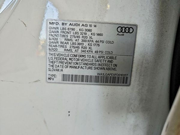 2015 AUDI Q7 Premium Plus — VINS