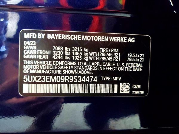 2024 BMW X7 xDrive40i — VINS