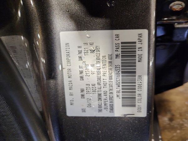 2012 MAZDA 3 Grand Touring/GT — VINS