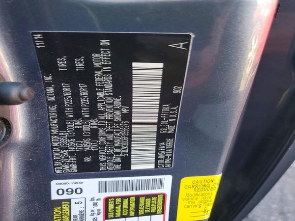 2015 TOYOTA SIENNA — VINS