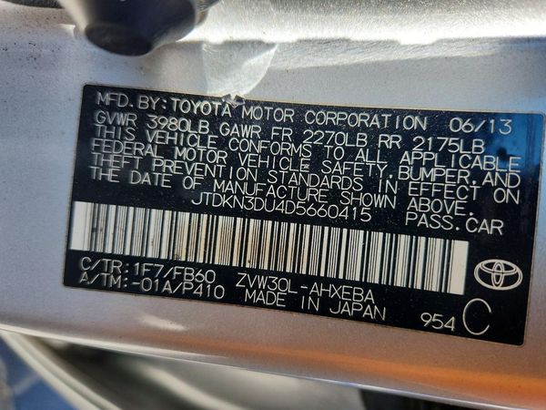 2013 TOYOTA PRIUS — VINS