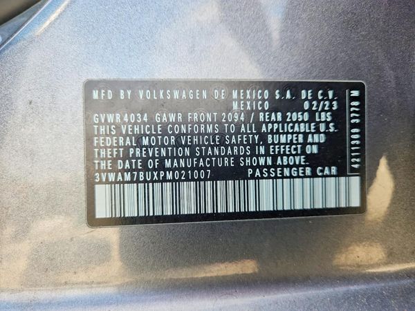 2023 VOLKSWAGEN JETTA Sport — VINS
