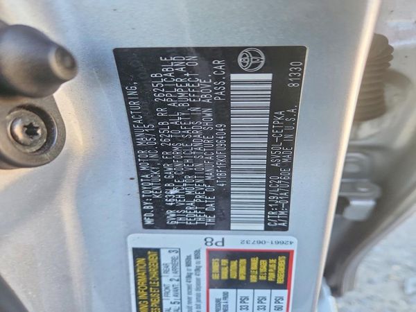 2015 TOYOTA CAMRY — VINS