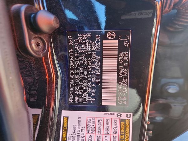 2018 TOYOTA CAMRY LE/SE/XLE/XSE — VINS