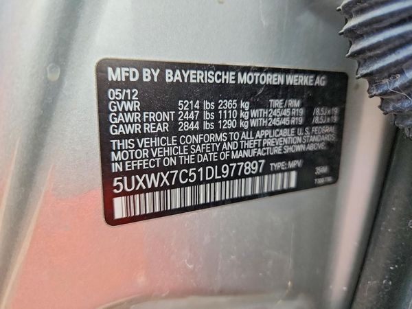 2013 BMW X3 — VINS