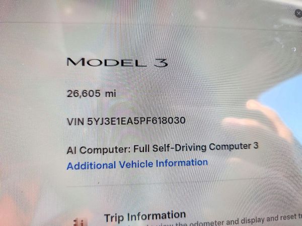 2023 TESLA MODEL 3 — ODOM