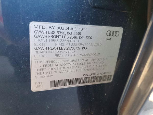2015 AUDI Q5 Premium Plus — VINS