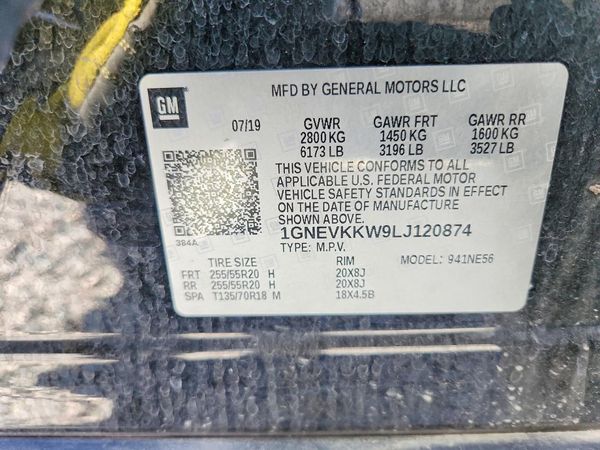 2020 CHEVROLET TRAVERSE Premier — VINS