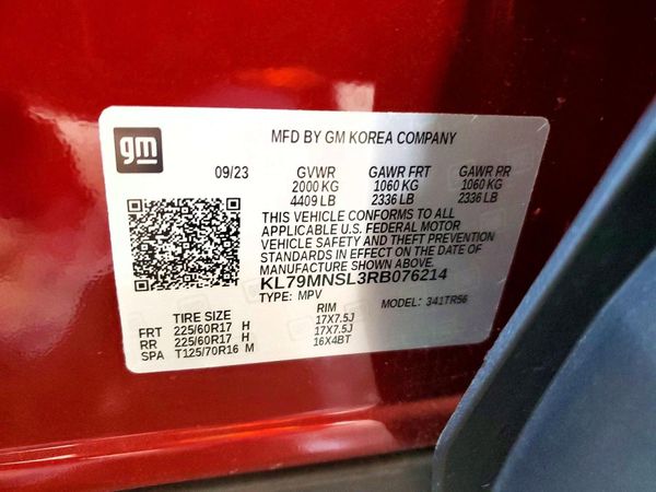 2024 CHEVROLET TRAILBLAZE LS — VINS
